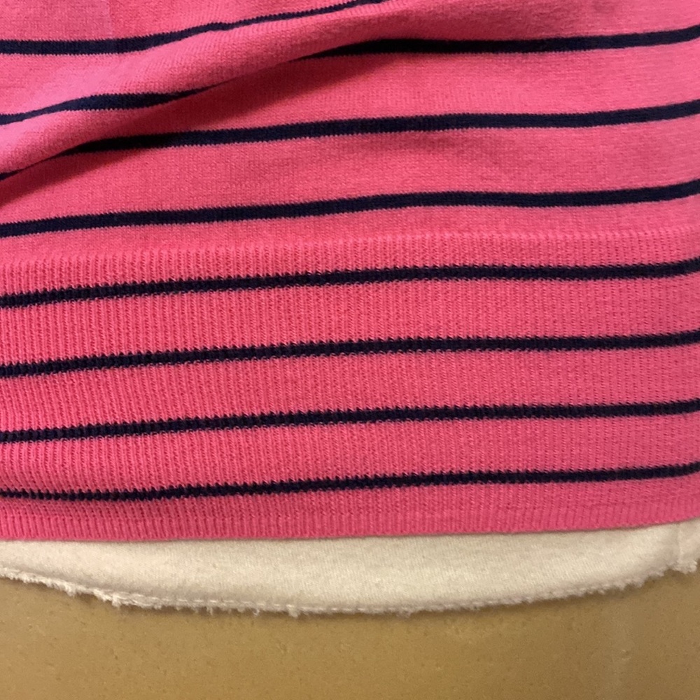 J. Crew pink and Navy Blue Striped V-Neck Sweater, Small Bundle 4/$24 Sale - Picture 4 of 9